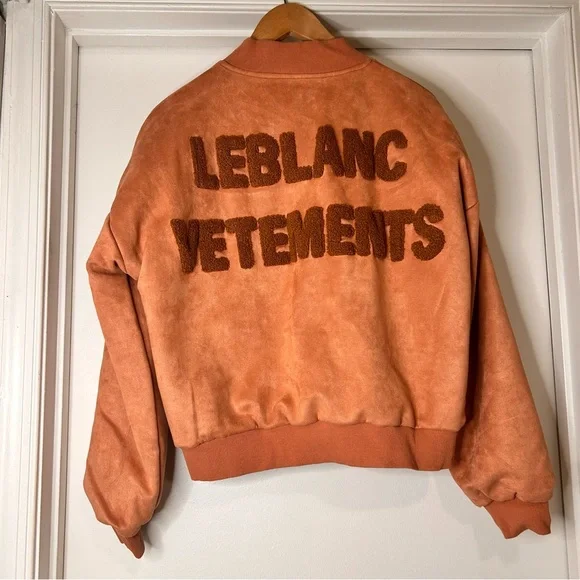 LEBLANC Faux Suede Bomber Jacket - Size Small - Picture 2 of 13